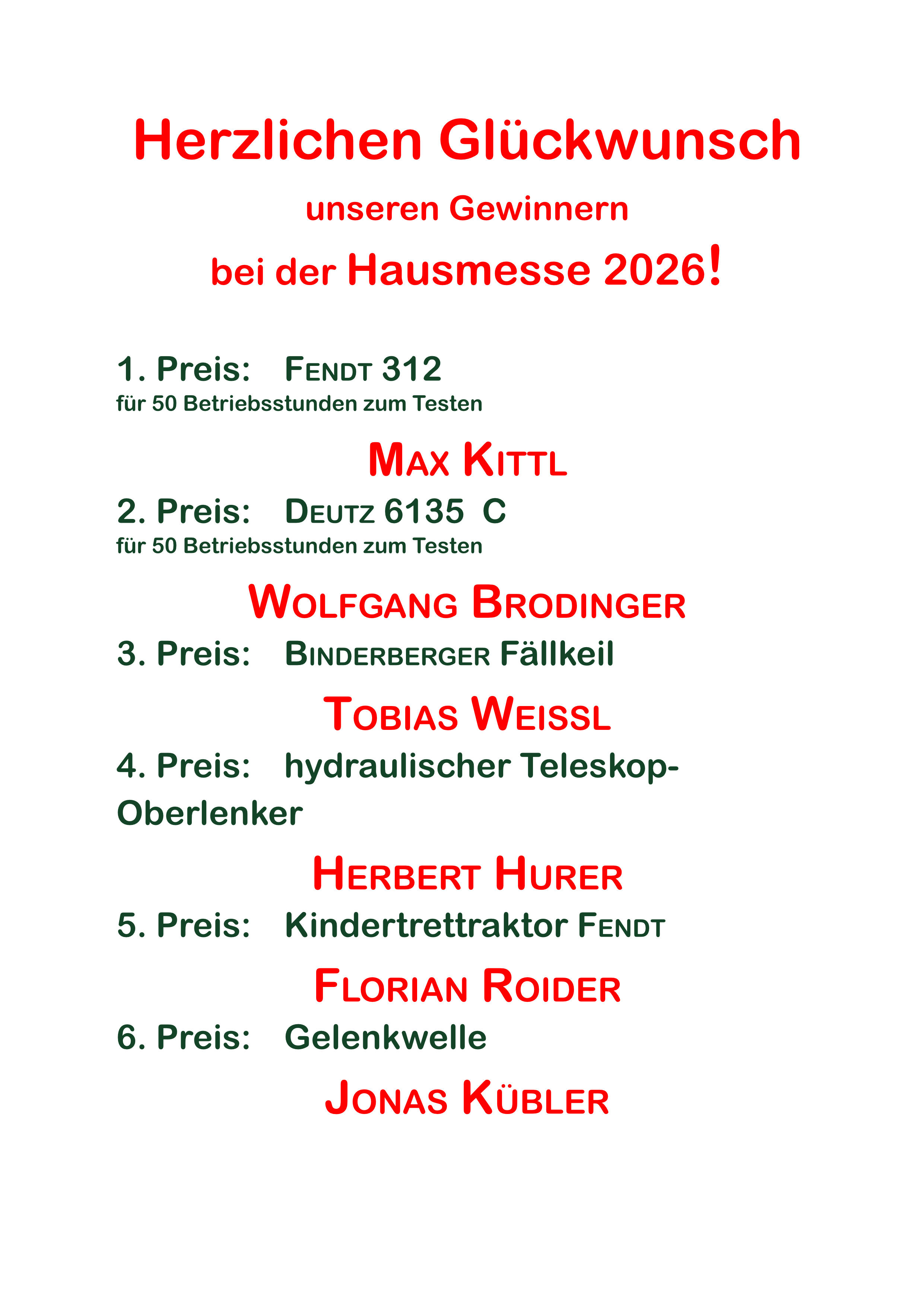 Gewinner Hausmesse 2026